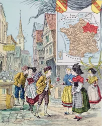 Alsace-Lorraine, illustration til Le Tour de France af Marie de Grandmaison, 1893